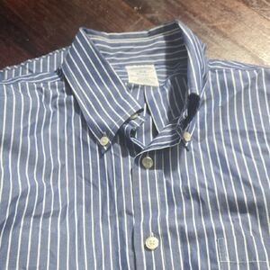 Brooks Brothers Blue and White Striped Casual Shirt